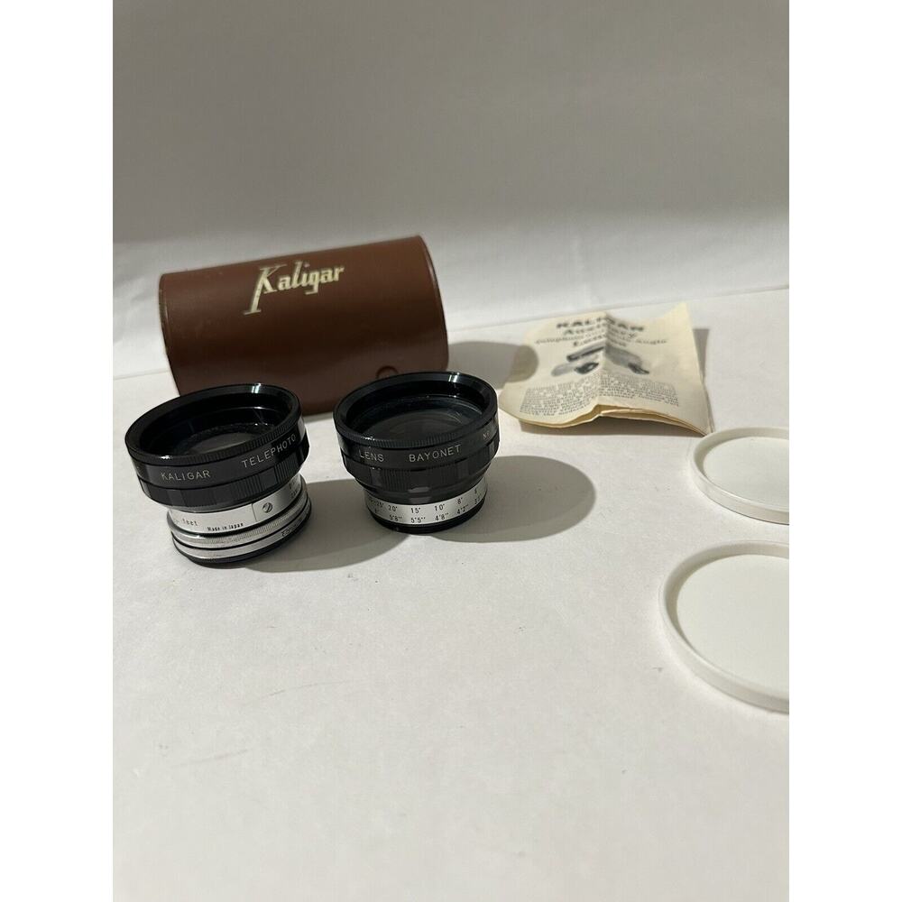 Kaligar Camera Lens Set of 2 Auxiliary Bayonet Wide Angle #7041 & #6641 Japan
